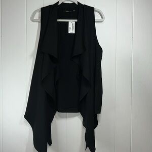 NWT Arc & Co M Black Sleeveless Drape Vest South Moon Under